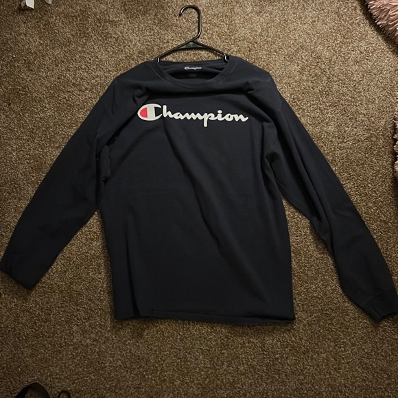 Dark blue Womens Champion long sleeve tee! Size:L - Picture 1 of 3